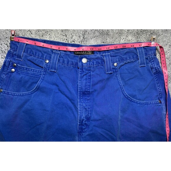 Vintage 90s Streetwear Mens 38 Faded Baggy Loose Denim Short Green Skater Grunge - Picture 5 of 12